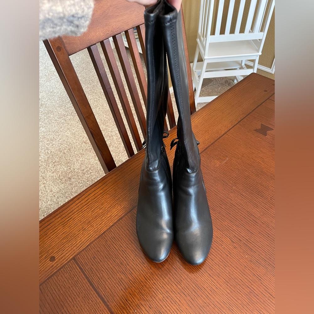 Black Faux Leather Boots